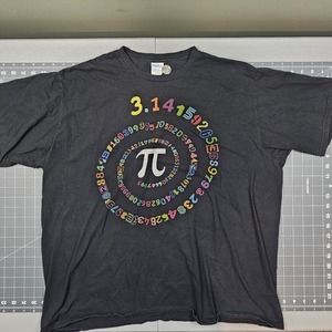 Y2k Pi Day 3.14 Tshirt Xxl Math Spiral Nerdcore Academic Physics Grunge Hip Hop